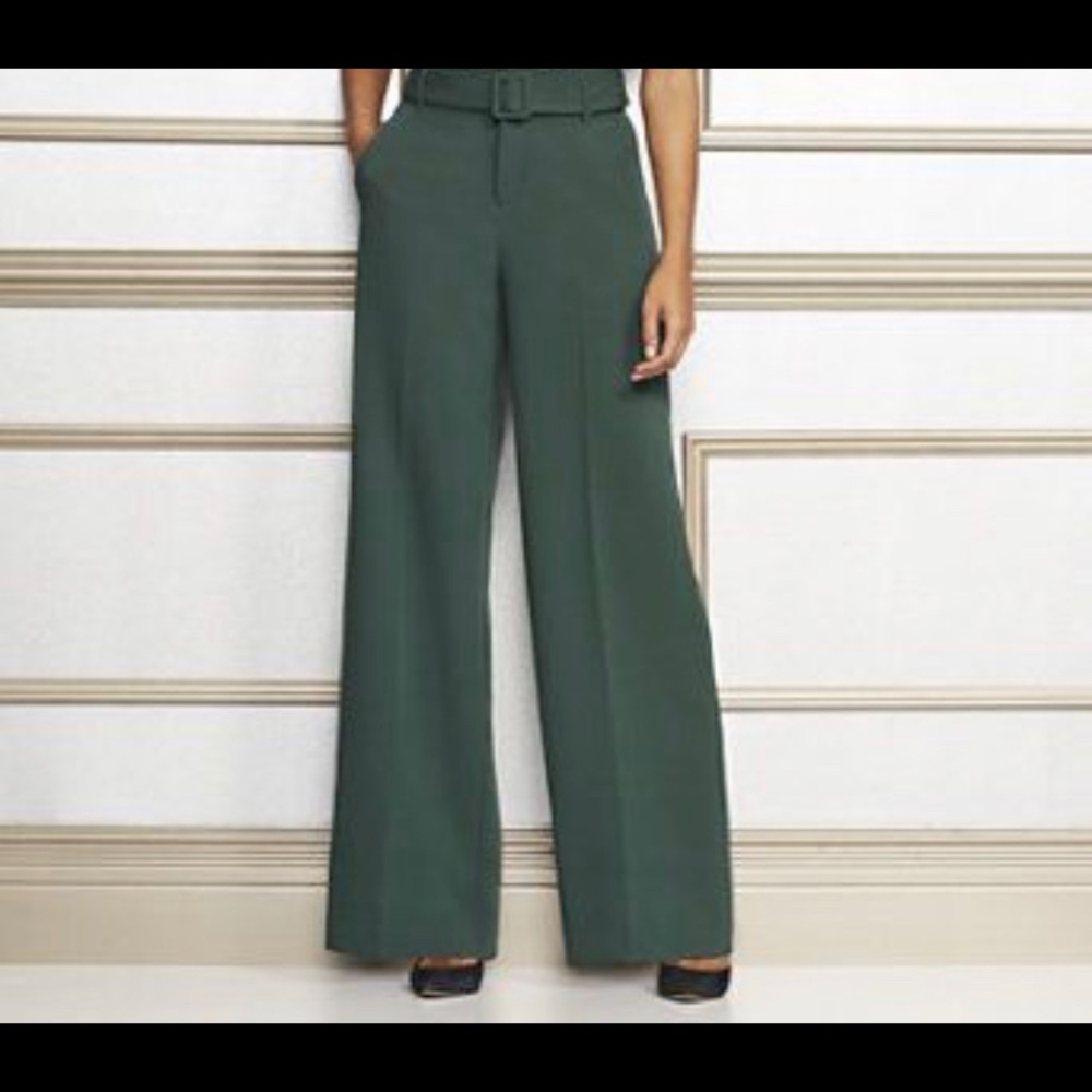 Eva Mendes Green High-Waist Pants